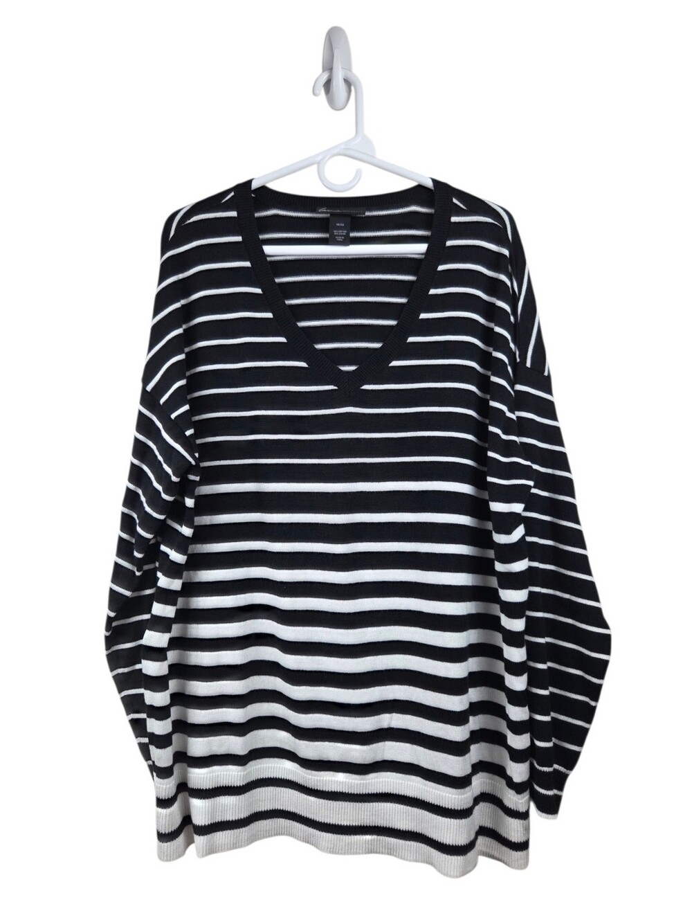 Lane Bryant Striped V-Neck Sweater Size 18/20